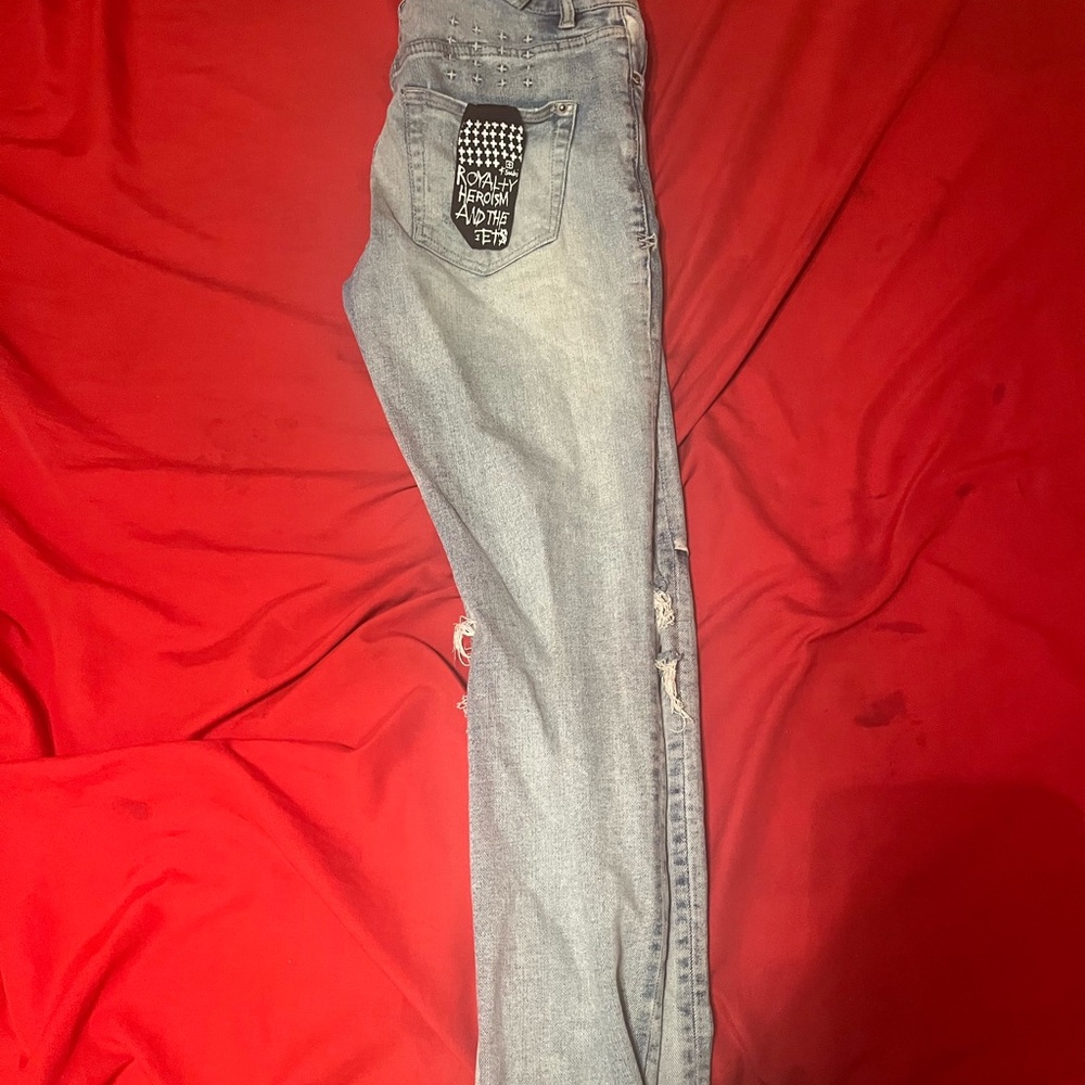 Ksubi Light Blue Straight Leg Jeans